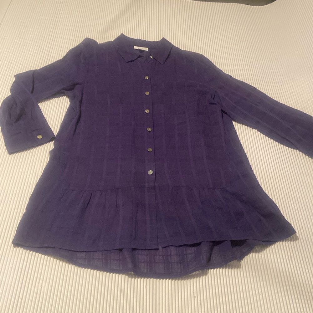 J.Jill Sheer button down shirt Size XS